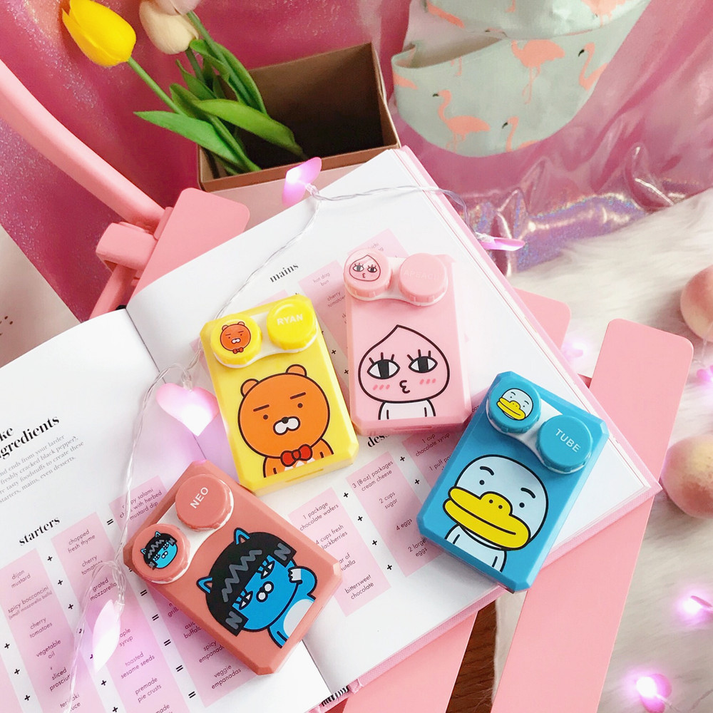 Hộp làm đẹp Ins vô hình hộp kính để đeo đàn ông du lịch cá tính đơn giản và dễ thương - Kính râm kính bảo vệ mắt