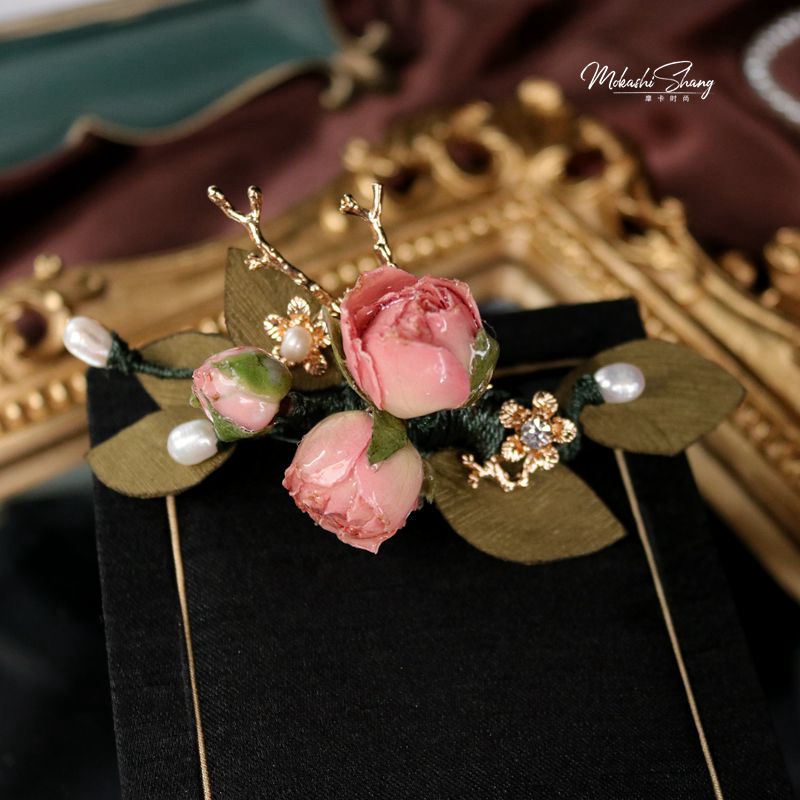Vintage trâm cài áo khoác nữ pin cardigan hoa vĩnh cửu thực sự hoa cảm giác trâm cài phụ kiện quần áo pin - Trâm cài phụ kiện cài áo vest nữ