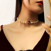 Neck female Sexy Forever Flower neck chain Mori simple little pearl necklace neck chain female short