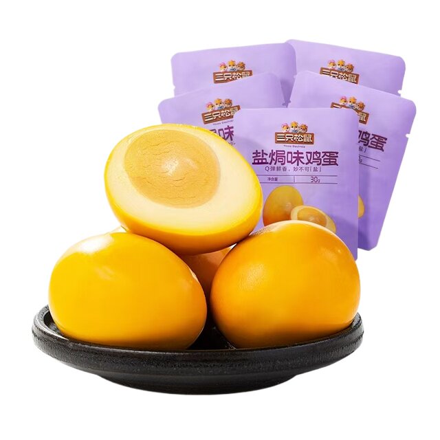 Three Squirrels No. 1 Egg Chicken Dormitory Casual Braised Snack Night Snack Ready-To-Eat Snack Popular Snack