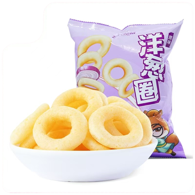 Three Squirrels Onion Rings Original Flavor 40g Bag Tomato Rings Tomato Flavor Snack Super Value Childhood Flavor