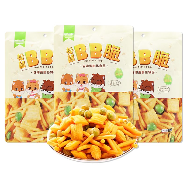 [Three Squirrels_Bb Crispy 105G/Pack]Snacks Puff Snacks Assorted Crispy Corn Chips