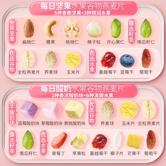 Three Squirrels Daily Yogurt Fruit Cereal Oatmeal 400g Casual Nutritional Breakfast Replacement Fruit Drink 70g