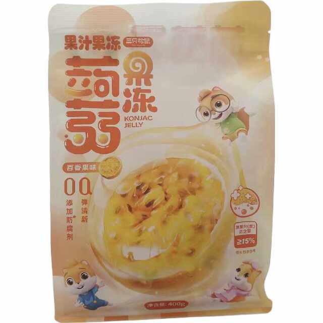 [Three Squirrels Lactic Acid Bacteria Konjac Jelly White Peach Flavor] Sweet and Sour and Delicious Kidsren's Snacks Lychee Jelly