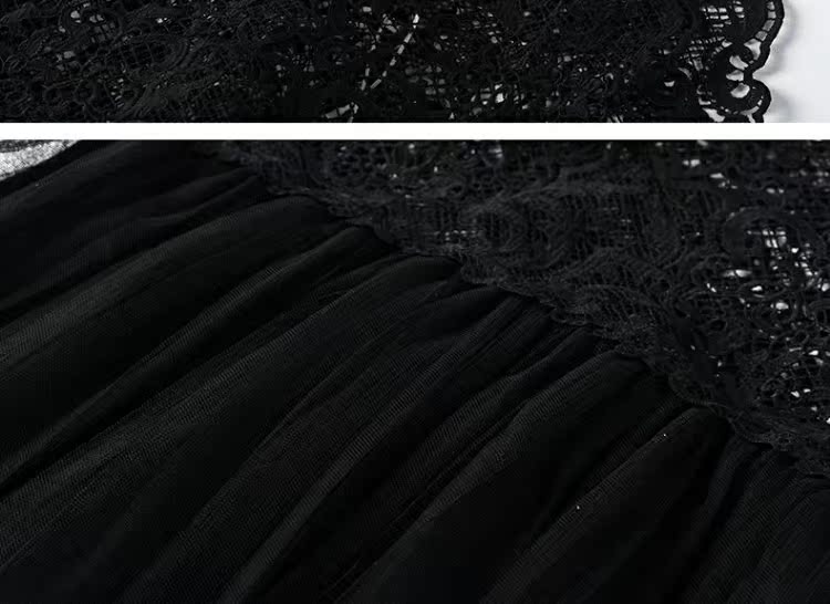 ZIMMUR giải phóng mặt bằng đặc biệt ren organza V-cổ sling váy eo thon thời trang hoang dã 	váy hạ eo xếp ly	