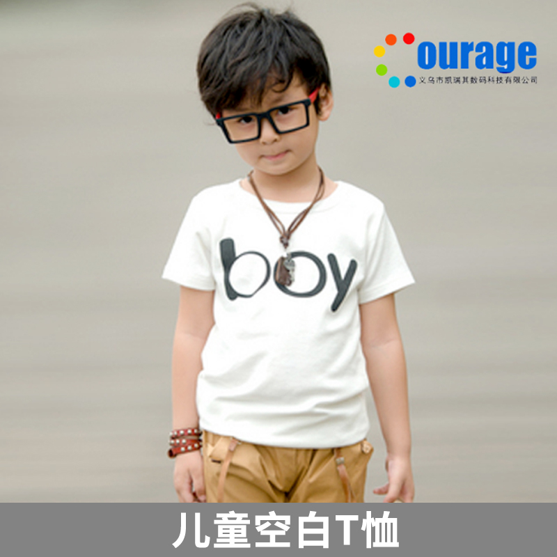Blank Thermal Transfer Children Pure Cotton T-shirt Active Advertising Shirts Wholesale Diy Hand-painted Pictures Custom Group Banswear