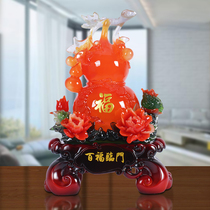 Housewarming New House opening gift living room Office Home creative wine cabinet decorations feng shui lucky gourd ornaments