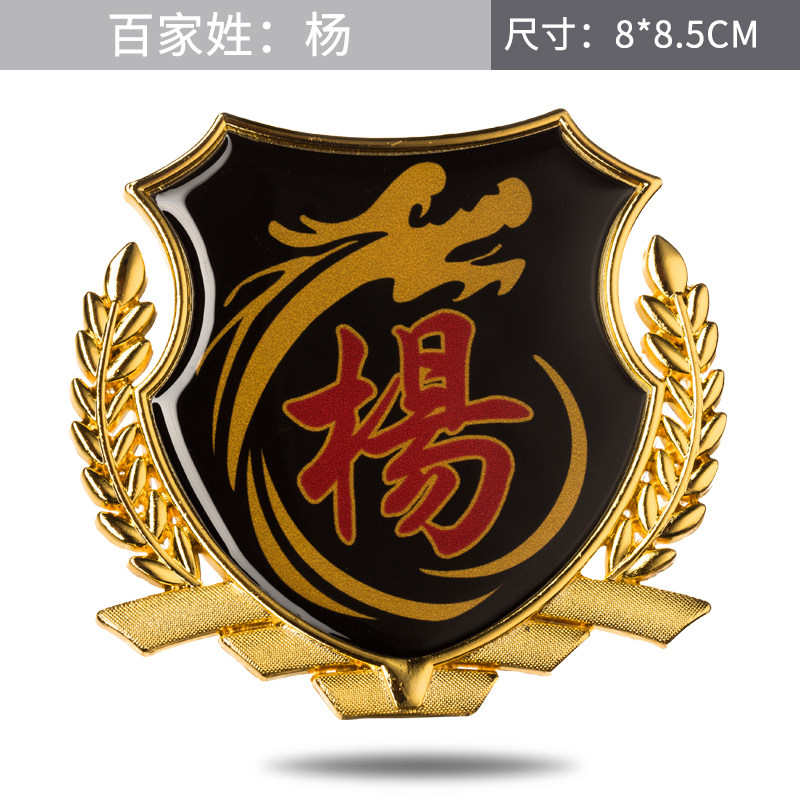 Car sticker with poplar surname Name hundreds of side names side labels 3D Cubist personality stickers car stickers tail body stickers