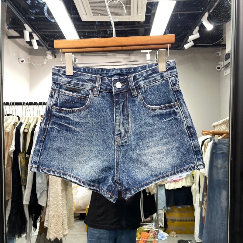 European Station 2026 Summer New Elephant+ High-Waisted Versatile Slimming A-Line Denim Short Hot Pants 6E158