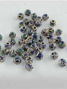 Authentic Beijing Cloisonné Stock Items, Old Goods, Cloisonné Enamel Handmade DIY Beads, 0.4cm