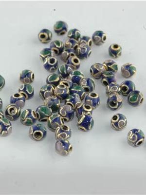 Authentic Beijing Cloisonné Stock Items, Old Goods, Cloisonné Enamel Handmade DIY Beads, 0.4cm