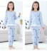 Đồ ngủ trẻ em cotton dài tay mùa xuân và mùa thu cô gái cotton phù hợp với trẻ lớn