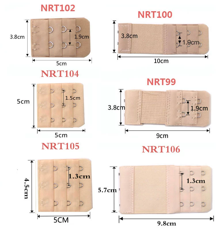 3 hàng áo ngực 2 khóa có khóa dài, khóa, đồ lót, khóa lưng mở rộng, kết nối đàn hồi, kích thước, 2 hàng khóa, 3 gói