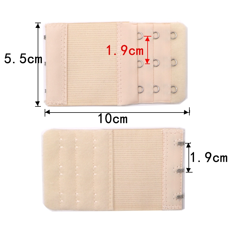 3 hàng ba khóa áo ngực khóa dài khóa đồ lót mở rộng khóa lưng móc với đàn hồi ba vú 3 gói