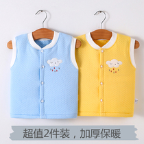 Baby vest plus cotton warm cotton newborn childrens small vest men and women baby waistcoat spring and autumn foreign wear