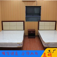 Tùy chỉnh đơn giản Modern Express Nội thất khách sạn Nội thất khách sạn Phòng tiêu chuẩn Full Double Bed Giường đơn kệ tivi gỗ đẹp