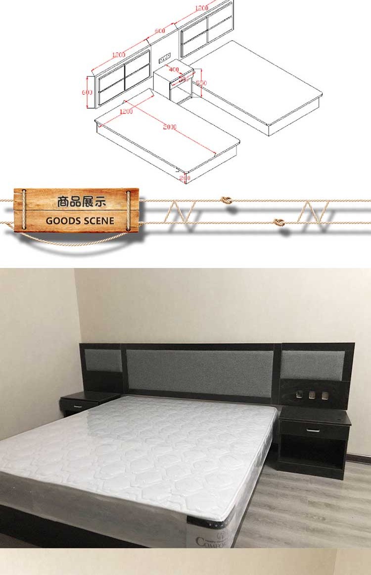 Nội thất khách sạn giường tiêu chuẩn phòng đầy đủ khách sạn căn hộ nội thất căn hộ cho thuê đầy đủ giường khách sạn giường khách sạn tùy chỉnh giường tu quan ao