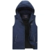 Mùa xuân và mùa thu vest cá mập cộng với cotton kinh doanh vest nam đứng cổ áo dày vest rộng tay áo rộng tay ao ba lo nam Áo vest cotton