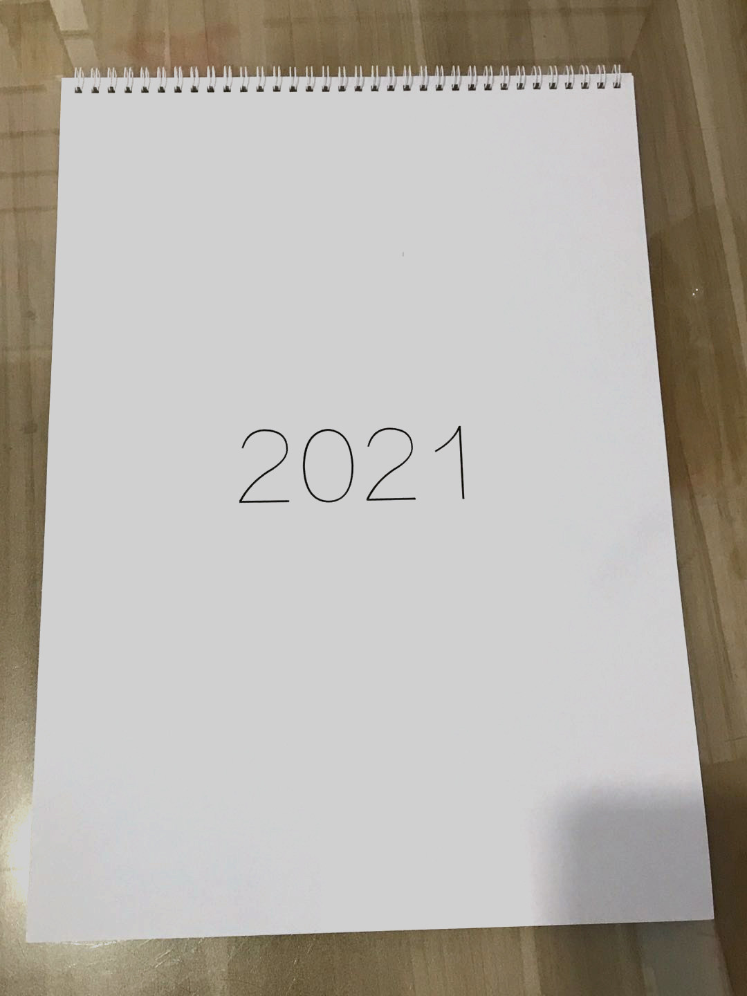 A3 minimalist INS wind calendar 2021 creative personality large lattice note calendar custom made in small batches from 1