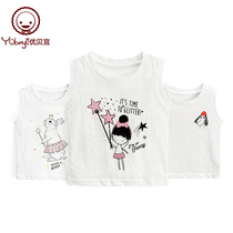 Uberi Summer Children Vest Boy Girl Sleeveless Blouse Slim Fit Baby Summer Dress Cartoon Pure Cotton Clothes