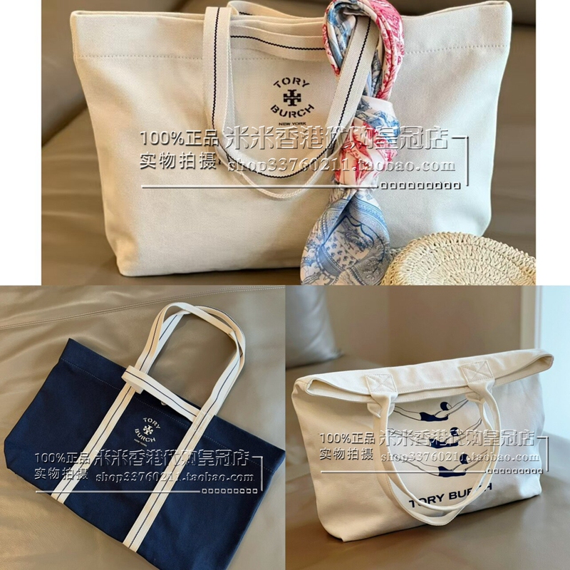 Tory Burch/Tory Burch Canvas Tote Bag Two Colors 177785/164712