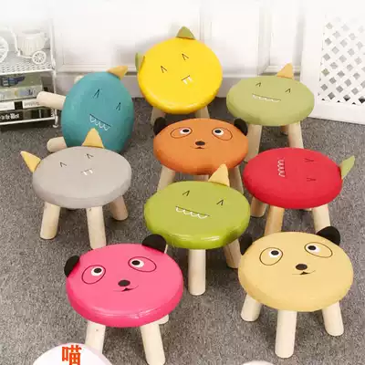 Stool Household small small small bench ins net Celebrity personality creative fashion entry shoe stool cartoon solid wood chair