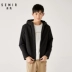 Senma cotton quần áo nam 2019 mùa đông nam mới học sinh màu đen đoạn ngắn áo khoác ấm trùm đầu áo khoác bông - Trang phục Couple Trang phục Couple