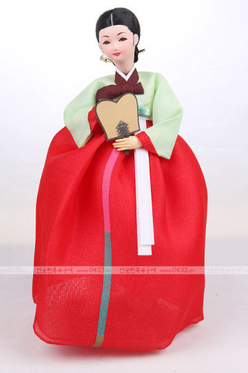 Traditional dolls imported from South Korea/Lady’s Hanbok doll/Korean restaurant decorations/H-P02935
