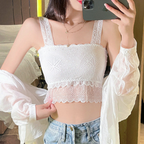 Lace harness small vest anti-walk light strain chest thin undershirt bottom lingerie white inner lap girl wrap chest summer