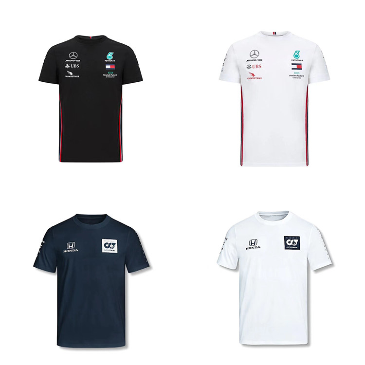 2020 new short-sleeved racing suit t-shirt Mercedes-Benz team style team suit quick-drying breathable short t-shirt can be customized