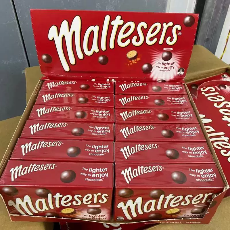 [Австралия Maltesers хрустящие молочные шоколадные шарики 90г*12 коробок]