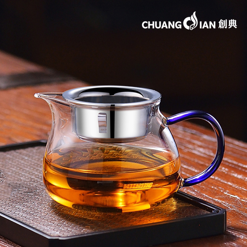 Chuangdian justice cup glass heat-resistant transparent tea filter kung fu tea set accessories tea sea divider tea leak set