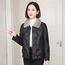 Haining leather leather clothing women winter 2021 new mink collar sheep leather down jacket short small coat thick