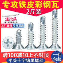  Cross groove flat head drill tail screw Self-tapping screw Dovetail self-drilling screw M4 2 4 8*13--63