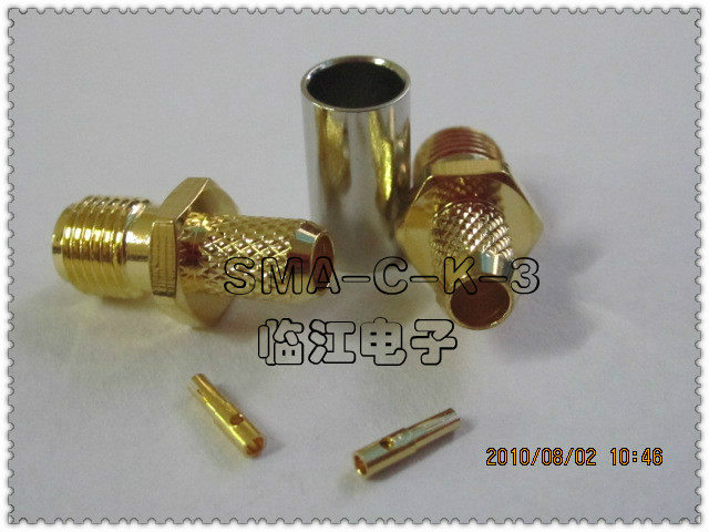SMA-C-K-3 SMA HF full gold plated -3 feeder SMA mother -3 connector