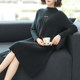 200Jin [Jin is equal to 0.5 kg] mother winter dress foreign style knit dress enlarged version middle-aged middle-aged long bottoming shirt sweater skirt