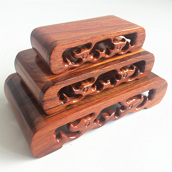 Special price red wood carver jade agate Purple Sand Pot Handicraft Pendulum Decorated Chicken Wings Wood Solid Wood Small Base Book Roll a few