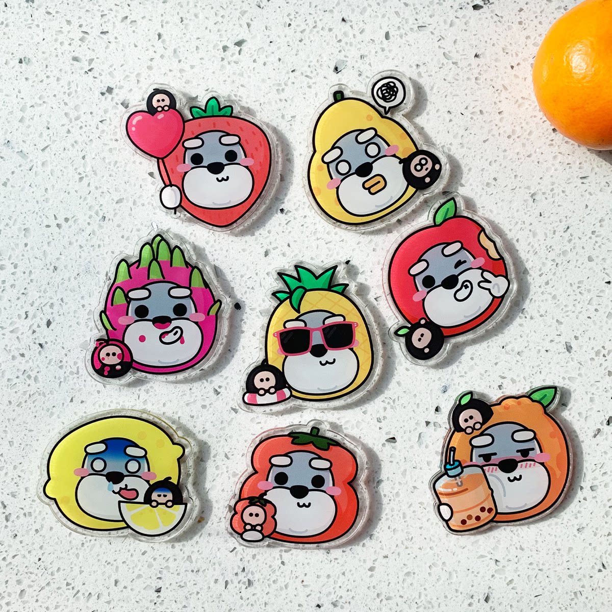 GARYBABA｜Original Schnauzer Fridge Sticker Gary Cartoon Fruit Series Fun Fridge Sticker