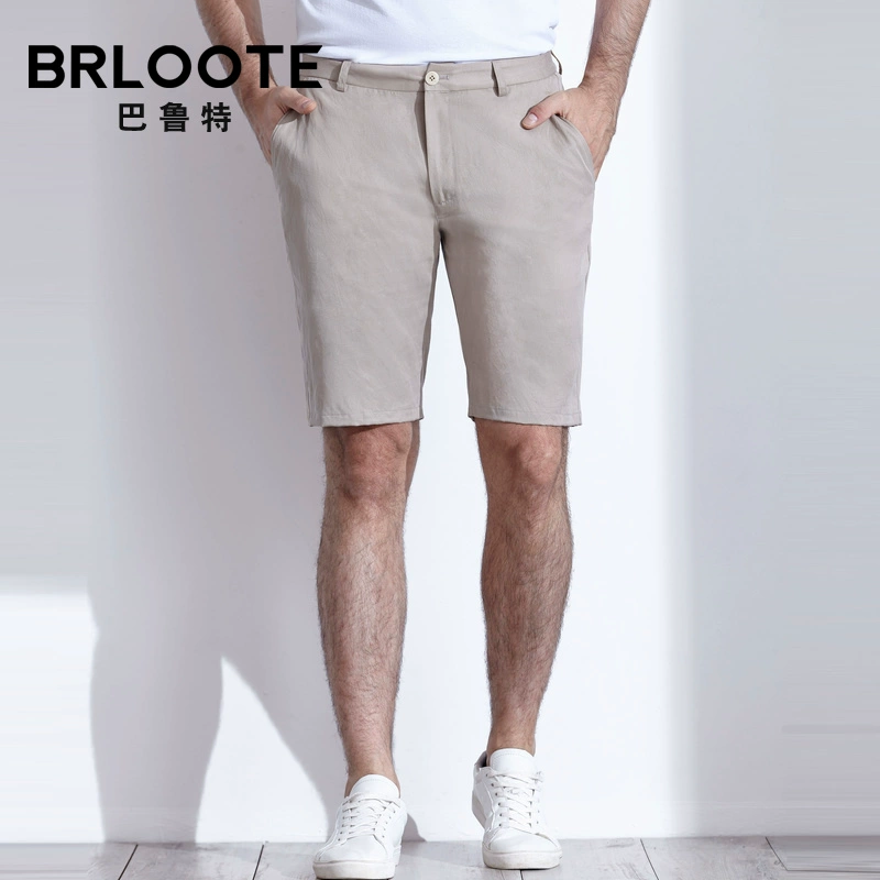 Brloote / Balut quần âu năm điểm giản dị cotton thoải mái và vải lanh nhẹ thoáng mát quần short trẻ trung mùa hè - Quần short