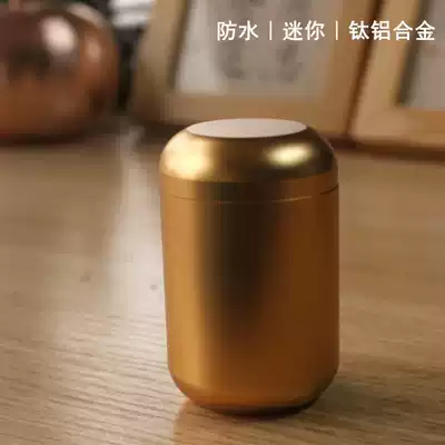 Titanium aluminum alloy portable capsule jar Mini travel tea jar Small jar Waterproof sealed jar Tea portable jar
