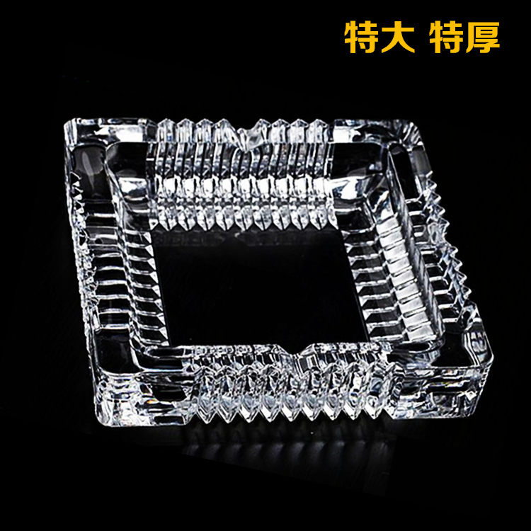 Thickened glass Tobacco Ashtray European-style Fashion Creative Personality Big Living Room Personality Trend Crystal Office Smoke Vat