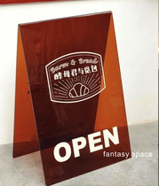 Triangle floor vertical advertising signs ins Nordic wedding shop coffee door advertising Acrylic custom