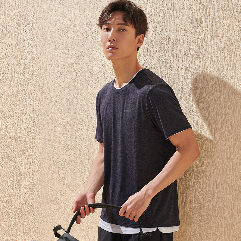 Pathfinder Speed Dry T-shirt Male Summer Clothing Outdoor Sport Suction sweat Breathable Round Collar Short Sleeve Casual Short Sleeve TAJI81175