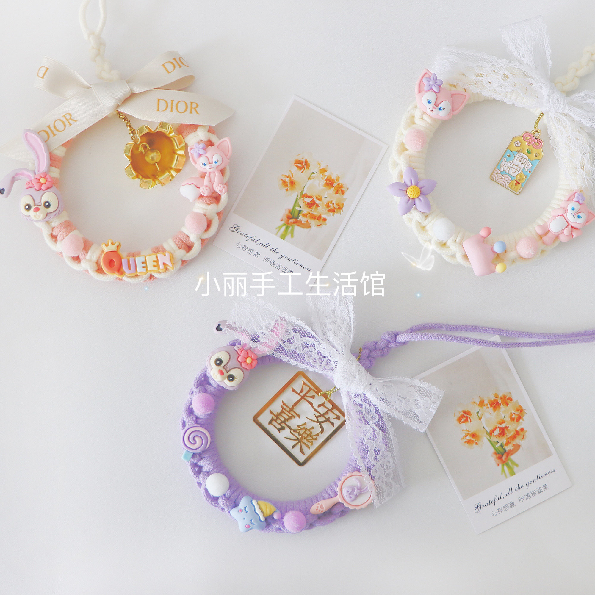 Creative Diy Rope Choreography In-car Hanging Decoration Safe And Happy Car Pendant Handmade Gift On-board Chrope Car Pendant