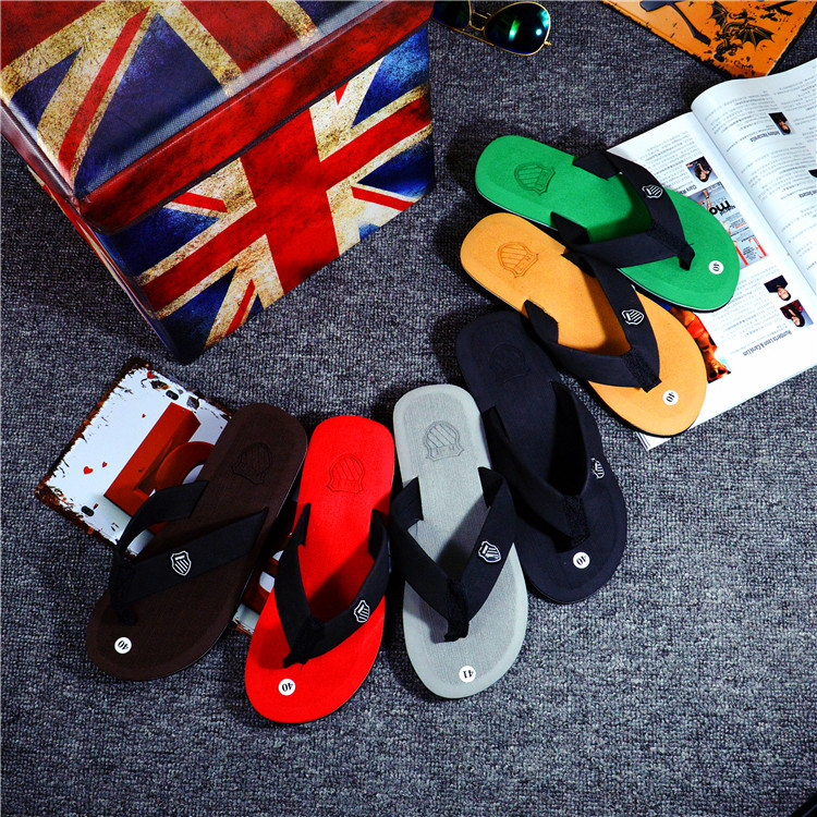 Mùa hè trượt flip phẳng flip flops dưới bọt giản dị bãi biển dép và dép nam của dép hở ngón triều sinh viên flip flops