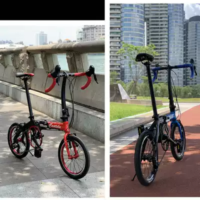 Gaote Road 14-inch modified 16-inch folding car outside three-speed small bend small wheel diameter bicycle small road bicycle