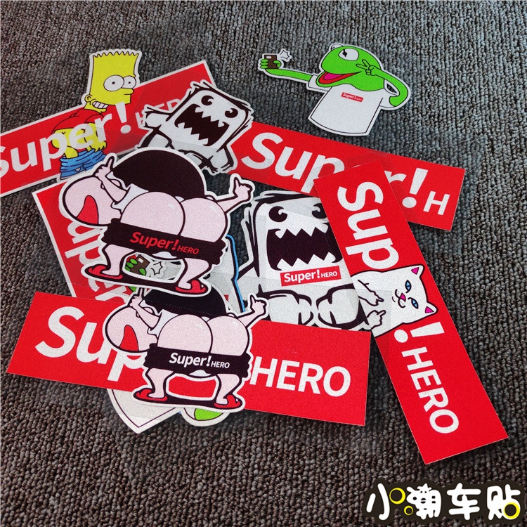 Car stickers more-electric car scratchproof personality Chater 3D body stickers shielded from modified loading post waterproof