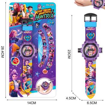 Cross-border new product kpop witch hunter group projection watch 24 patterns children's electronic luminous watch toy gift