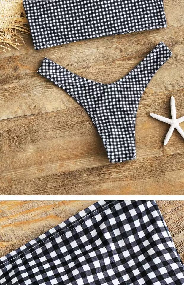 Mùa hè 2019 mới bụng đồ lót khiêu vũ áo tắm nữ gợi cảm in áo tắm kẻ sọc bikini bikini - Bikinis áo tắm 1 mảnh