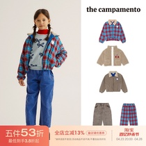 54Little现货 西班牙 the campamento FW23儿童翻领夹克外套裤子